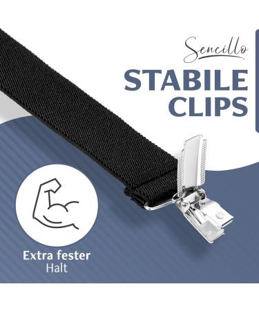 Sencillo Men's Black Y-Shape Suspenders with Strong Clips Stylish Durable & Adjustable for All Occasions - Buy Online on GoSupps.com