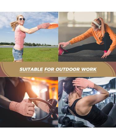 Compression Fingerless Gloves for Arthritis Relief - 2 Pairs M Pink - Promote Healing and Reduce Pain - Breathable Fabric, Comfortable Fit - Buy Online on GoSupps.com