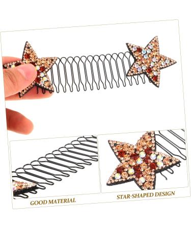 minkissy Invisible Hairpin Hair Finishing Fixer Comb Star Hair Clip Metal Hair Finishing Fixer Hair Clip Pin Wire Hair Comb Star Clips Hair Updo Clip Tools Miss Resin Back of Head 13.50X4.00X0.50CM Yellow - Buy Online on GoSupps.com