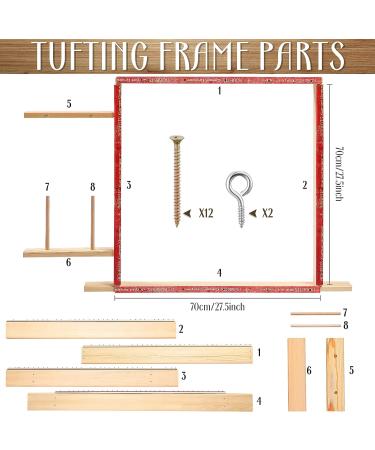 Tufting Frame  Tufting Frame Rug with Monks Cloth  27.6 x 27.6 Inch Carpet Making Frame Needlework Fabric with Marked Line  Rug Tufting Supplies for Electric Rug Tufting Gun or Machine - Buy Online on GoSupps.com