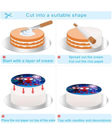14-Piece Edible Cake Leaks Set | 20 cm Tortendeco & Cartoon Topper | Colorful Fondant Torten Raper for Young Girls - Buy Online on GoSupps.com