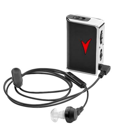 Newear Personal Sound Amplifier - Voice Enhancer Device and Personal Audio Amplifier for Sound Gain of 50dB Up to 100 Feet Away Pocket Hearing Devices and Hearing Assistance for TV and Talking