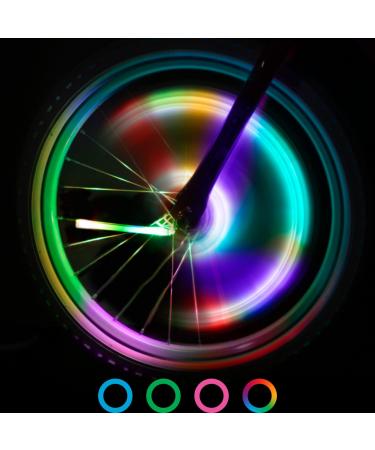 SpinBrightz LED Bike Spoke Wheel Light Tubes, 3 Pack - Bright Colorful Bicycle Lights for Riding at Night - Flashing or Constant Modes - Attach in Minutes - Great for Kids, Boys, Girls Adults Color Changing Adult Bikes (20" Wheels & Up) - Buy Online on GoSupps.com