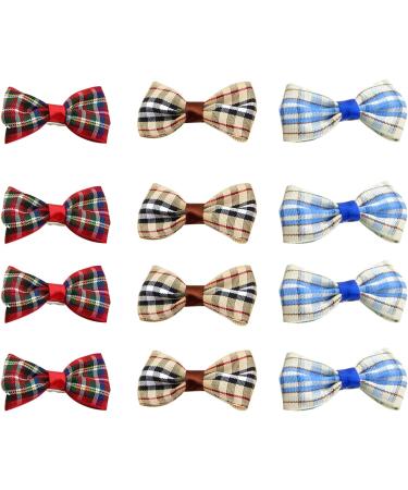 RDWESZOD 12 Pcs/6 Pairs Classic Check Pattern Hair Clip for Dogs Cats - Buy Online on GoSupps.com
