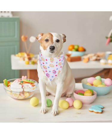 Easter Dog Bandana 2 Pack - Reversible Holiday Scarf for Dogs (White) - Buy Online on GoSupps.com