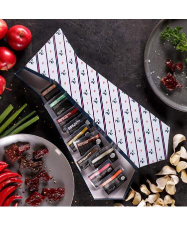 Jerky Tie - 10 Delicious Beef Flavors in Tie-Shaped Box | Fun Gift for Men - Buy Online on GoSupps.com