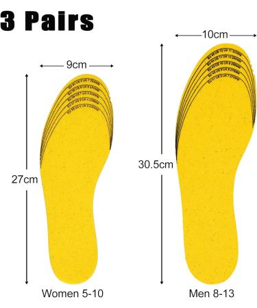 Knixmax 3 Pairs Memory Foam Insoles for Women | Super Soft Shoe Inserts | Cushioned Inner Soles for Sneakers, Slippers, Boots | Black Grey Pink, EU 36-41 - Buy Online on GoSupps.com