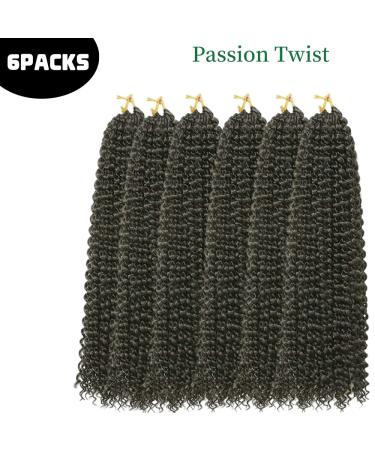 Buy 6 Packs 18 Inch Passion Twist Hair - Faux Locs Crochet Hair Extensions | Yddm Synthetic Hair Braids - Economy Pack 2# - Buy Online on GoSupps.com