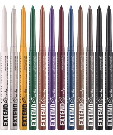 Eye Liner Pens Gel Eye Liner Pencils12 Colors Waterproof Eyeshadow Pencils Long lasting gel pens smudgeproof cosmetics for professional makeup - Buy Online on GoSupps.com