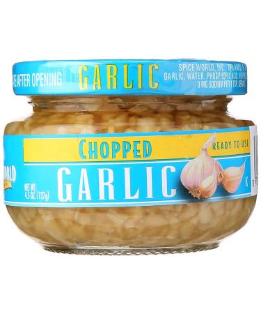 Spice World Chopped Garlic No Preservatives, 4.5 oz