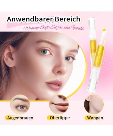  Beauty7 Beauty7 Sugar Based Wax Pen for Hair Removal Water Soluble Formula Eyebrow Facial Hair Removal with Wax Stick Strips Cleans - Buy Online on GoSupps.com