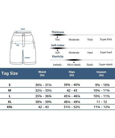 Little Donkey Andy Men's Quick Dry Stretch Shorts - Black Heather | Elastic Waist | 3X-Large - Buy Online on GoSupps.com