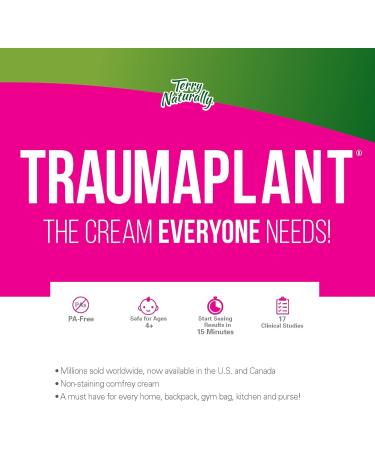 Terry Naturally Traumaplant Comfrey Cream 3.53 oz - Non-Staining Botanical Formula Free of PAs & Parabens - External Use Only - Buy Online on GoSupps.com