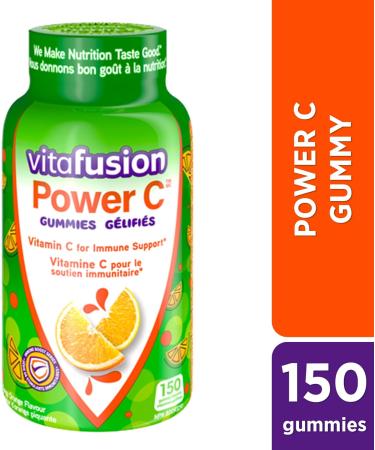 Vitafusion Power C Adult Vitamin Gummies Antioxidants1 Immune function2 150 Count (1.5-month supply) Packaging may vary. - Buy Online on GoSupps.com