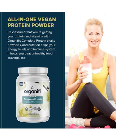 Organifi: Complete Protein Vanilla Flavor - Organic Vegan Plant Based Protein Powder - 30 Day Supply - Supports Craving Control and Weight Management - Digestive Enzymes - No Soy  Dairy  or Gluten Vanilla 2.61 Pound (Pack  - Buy Online on GoSupps.com