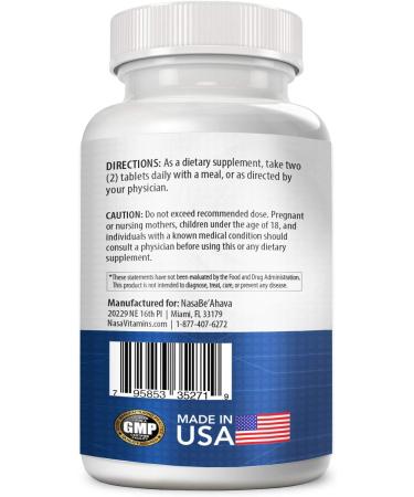 NasaBeahava Magnesium Glycinate 400mg | Vegan Chelated Non-GMO | Soy & Dairy Free | 180 Tablets - 90 Servings - Buy Online on GoSupps.com