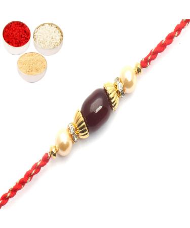 Ghasitaram Gifts Rakhi for Brother Rakhis Online-6794 Fancy Thread Rakhi