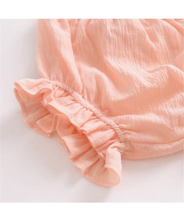 HASAKI Baby Diaper Cover Set - 2Pcs Linen Bloomer Shorts for Toddler Boys and Girls 12-24 Months - Yellow+Pink - Buy Online on GoSupps.com