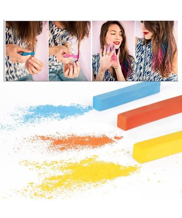 Hair Chalk 24-Color Hair Chalk Comb for Kids Bright Hair Color Washable Hair Dye DIY Unique Look Suitable for Birthday Christmas Parties - Buy Online on GoSupps.com