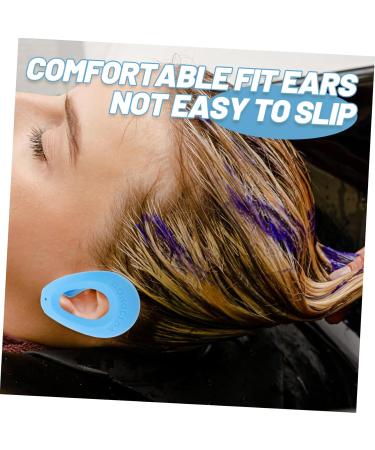 FRCOLOR 2 Pairs Silicone Hair Dye Shower Ear Cap Water Silicone Ear Protector Hairdressing Ear Cover Ear Shower Protector Ear Covers Salon Ear Cover Earmuffs Spa Men and Women - Buy Online on GoSupps.com