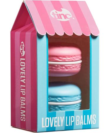 Tinc Box of 2 scented moisturizing lip balms - Macaron shape (blue) - Buy Online on GoSupps.com