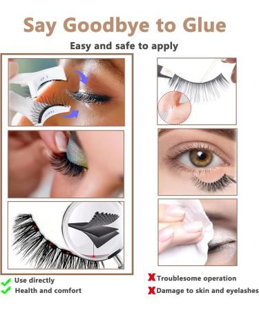 Magnetic Eyelashes with Applicator Magnetic Lashes Natural Look False Eyelashes Magnetic Reusable Magnetic Eyelashes without Eyeliner Magnetic lashes No Glue Birthday Gifts for Women Gifts for Women - Buy Online on GoSupps.com