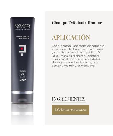 Salerm Homme Control Dandruff Shampoo for Men - 9 oz | Fight Flakes & Nourish Scalp - Buy Online on GoSupps.com