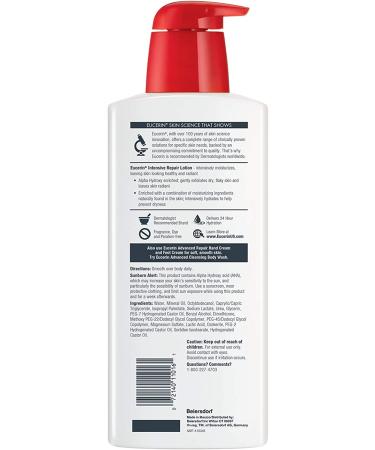 Eucerin Intensive Repair Lotion Fragrance-Free 16.9 fl oz - Deep Hydration for Dry Skin - Buy Online on GoSupps.com