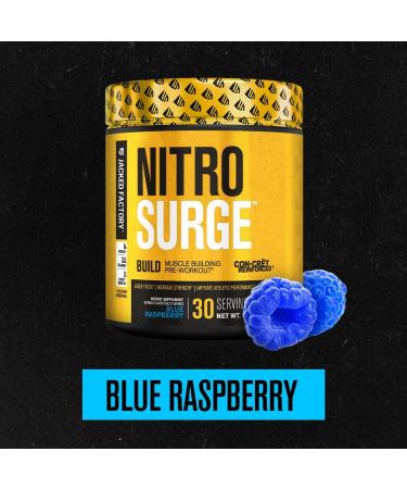 Jacked Factory Nitrosurge Build Pre Workout with Creatine for Muscle Building (30 Servings Blue Raspberry) & Creatine Monohydrate Powder for Muscle Growth,Increased Strength (85 Servings Unflavored) - Buy Online on GoSupps.com