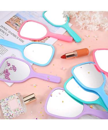 8 Pieces Handheld Hand Mirror Bulk Compact Travel Makeup Mirror Handheld Cosmetic Mirror with Handle Portable Vanity Mirror for Travel Camping Home 4 Colors 3.15 Inch Wide 7.09 Inch Long - Buy Online on GoSupps.com