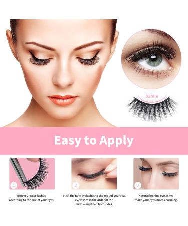 8D Fluffy False Eyelashes | Wispy Faux Mink Cat Eye Lashes - 14 Pairs Pack for Lightweight Glam - Buy Online on GoSupps.com