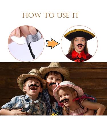 48 PCS Fake Moustache False Moustache for Adults Moustaches Self-Adhesive False Beards and Moustaches for Masquerade Party Favor Birthday Party and Performance - Buy Online on GoSupps.com