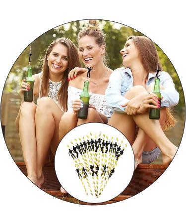2022 Bachelorette Party Decorations Straws I 24 Pack Stripper Pole Dancer Straw I Black and Gold Glitter Confetti Pre Glued I Bridal Shower Supplies Crazy Silly Party Straws Drinking Favors (36) - Buy Online on GoSupps.com