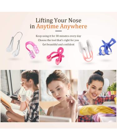 Frienda 5 Pieces Nose Clip Set - Silicone Nose Lifters & Beauty Tools for Effective Nose Slimming & Lifting - Buy Online on GoSupps.com