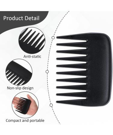 TIESOME Portable Wide Tooth Anti Static Hair Comb Set - 3 Pcs Detangling Styling Combs for Curly Hair - Ideal for Women, Men, Barber, Salon - Buy Online on GoSupps.com