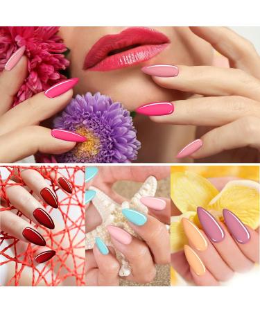 720 Pcs 30 Packs Medium Square Almond Shaped False Nails - Bright Colors - Buy Online on GoSupps.com