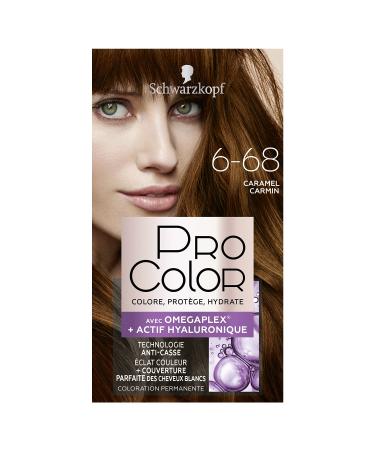 Schwarzkopf - Pro Color - Permanent Hair Color - Anti-Breakage - Omega Plex Technology - Extra Long-Lasting Hold - Caramel Carmin 6.68