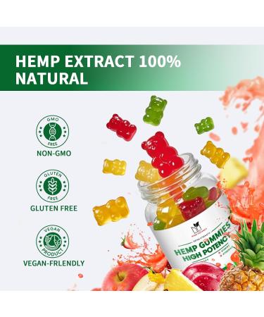 2 Pack Hemp Gummies for Sleep Relaxation - Extra Strength with Magnesium & Vitamins - High Potency Natural Hemp Oil Extract Supplement Vegan Gummy Bears 60 Count (Pack of 2) - Buy Online on GoSupps.com