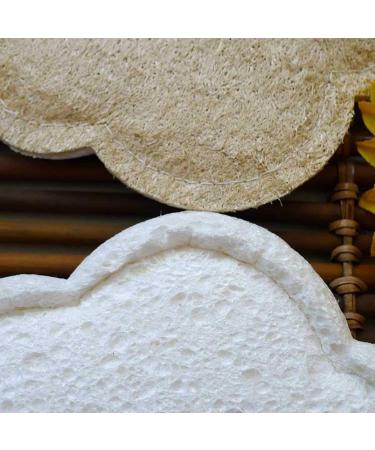 Shakven Natural Sponges - Compostable Sponges with Double-Sided - Kitchen Dish Towel Reusable Dish Sponge Dish Scrubbing Sponges for Home Kitchen Flowers - Buy Online on GoSupps.com