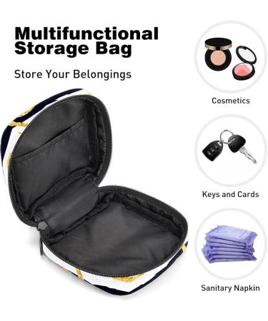 Gold Flamingo Menstrual Cup Bag - Stylish Bandage Storage Pocket for Women & Teens | Portable Tampon Holder with Silent Pad Holder | Multicolored 1 Piece - Buy Online on GoSupps.com