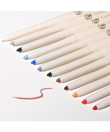 Colored Eyeliner Pencils Set for Women Eye Makeup Eyeliner 12 Colors | Retractable 12-Hour Wear Smudge-Proof Waterproof Perfect Cat Eye Liner Makeup Aezon - Buy Online on GoSupps.com