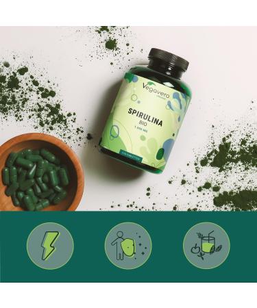 Organic Spirulina Vegavero 1000mg | 270 Tablets | Vegan | Rich in Protein, Vitamins & Minerals - Buy Online on GoSupps.com