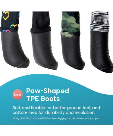 Walkee Paws Deluxe Easy-On Dog Boot Leggings - Shark Tank Featured, Protects from Winter Elements, Allergens, and Chemicals - Black (Small/Medium) - Buy Online on GoSupps.com