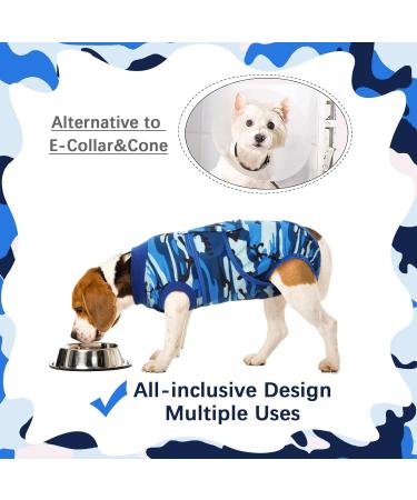 Kuoser Camouflage Dog Body After Surgery - Breathable Post-Op Dog Bodysuit Alternative to Protective Collar for XS Male/Female Dogs - Buy Online on GoSupps.com