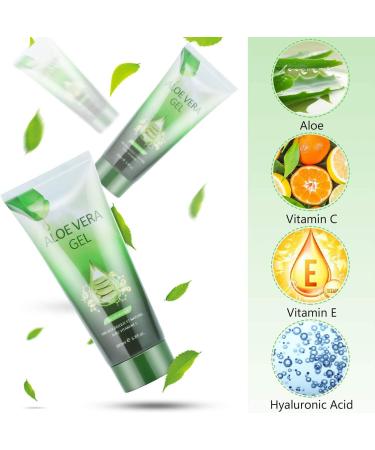 Organic 200ML Aloe Vera Gel with Vitamin C | Deep Hydrating & Repairing | For Dry Skin, Acne & After Sun Care | ANMI 99% Plant Based - Buy Online on GoSupps.com
