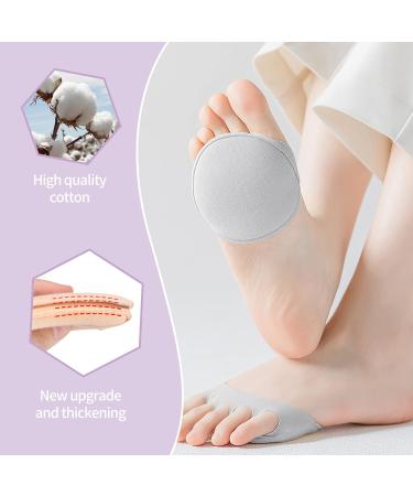 3 Pairs Honeycomb Forefoot Pads - Reusable Metatarsal Cushions for Men & Women | Non-Slip Soft & Breathable Half Socks for Foot Pain Relief - Black Grey Beige - Buy Online on GoSupps.com