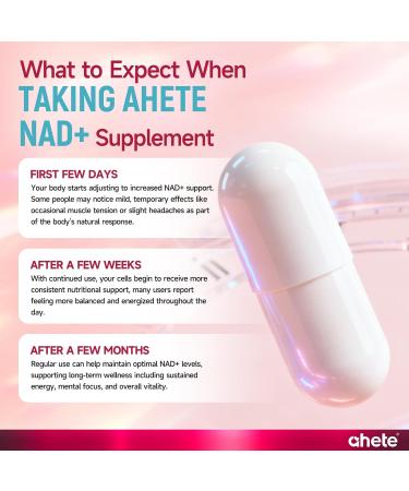 Ahete NAD Supplement with L-Ergothioneine PQQ Vitamin B6 and NMNH Supplement - for Cellular Health Energy Support and Healthy Aging for Women & Men - Vegetarian Non-GMO Gluten Free- 90 Capsules - Buy Online on GoSupps.com