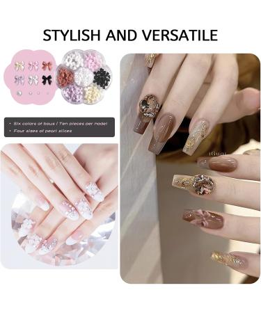 Moguri Colorful Loop Nodes Nail Plug Set - 3D Knot Trailer & DIY Decoration for Nail Art & Jewelry Stones - Buy Online on GoSupps.com