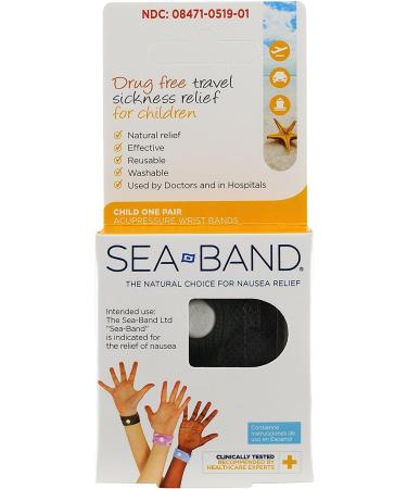 Buy Sea-Band Acupressure Wrist Bands for Adults & Kids - Pack of 2 | Effective Relief for Morning & Travel Sickness | International Shipping Available - Buy Online on GoSupps.com