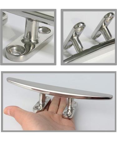 VEITHI Stainless Steel Boat Dock Cleats - 5in/6in/8in (3 Sizes) Open Base Flat Top - 2 Pack (8inch) with Stainless Steel Screws - Buy Online on GoSupps.com